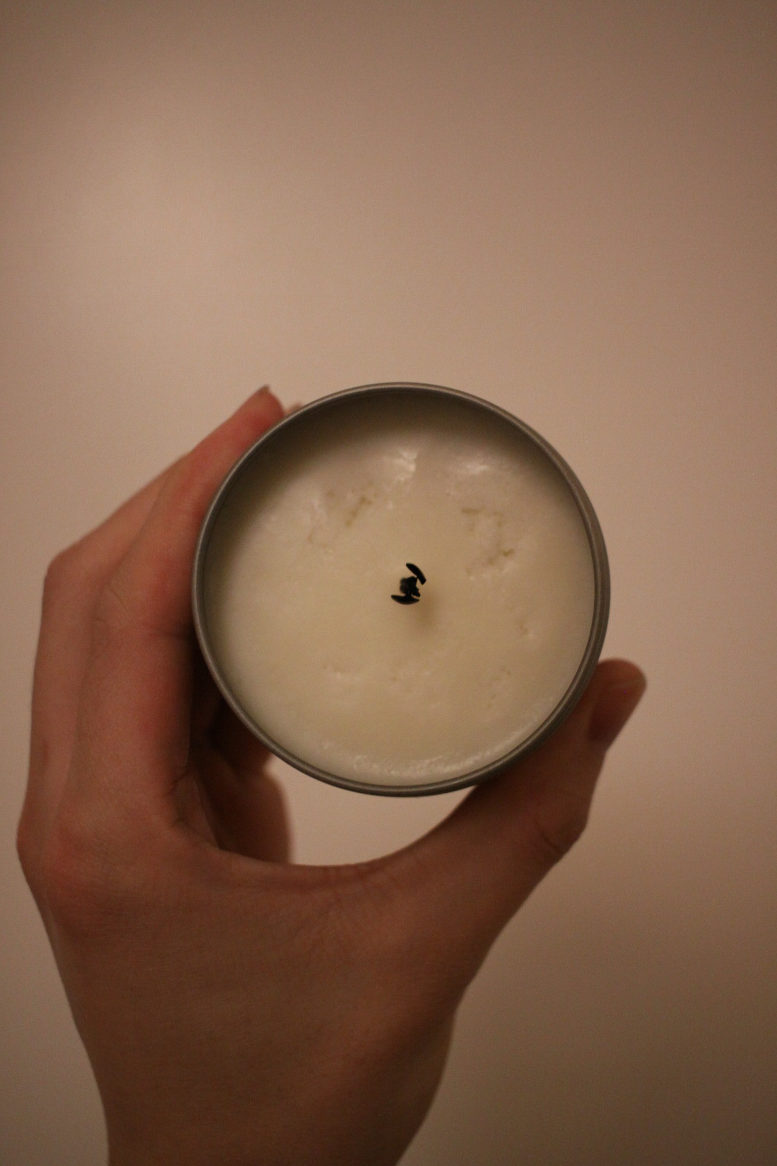 hour long burn smooth-top candle after burning for an hour