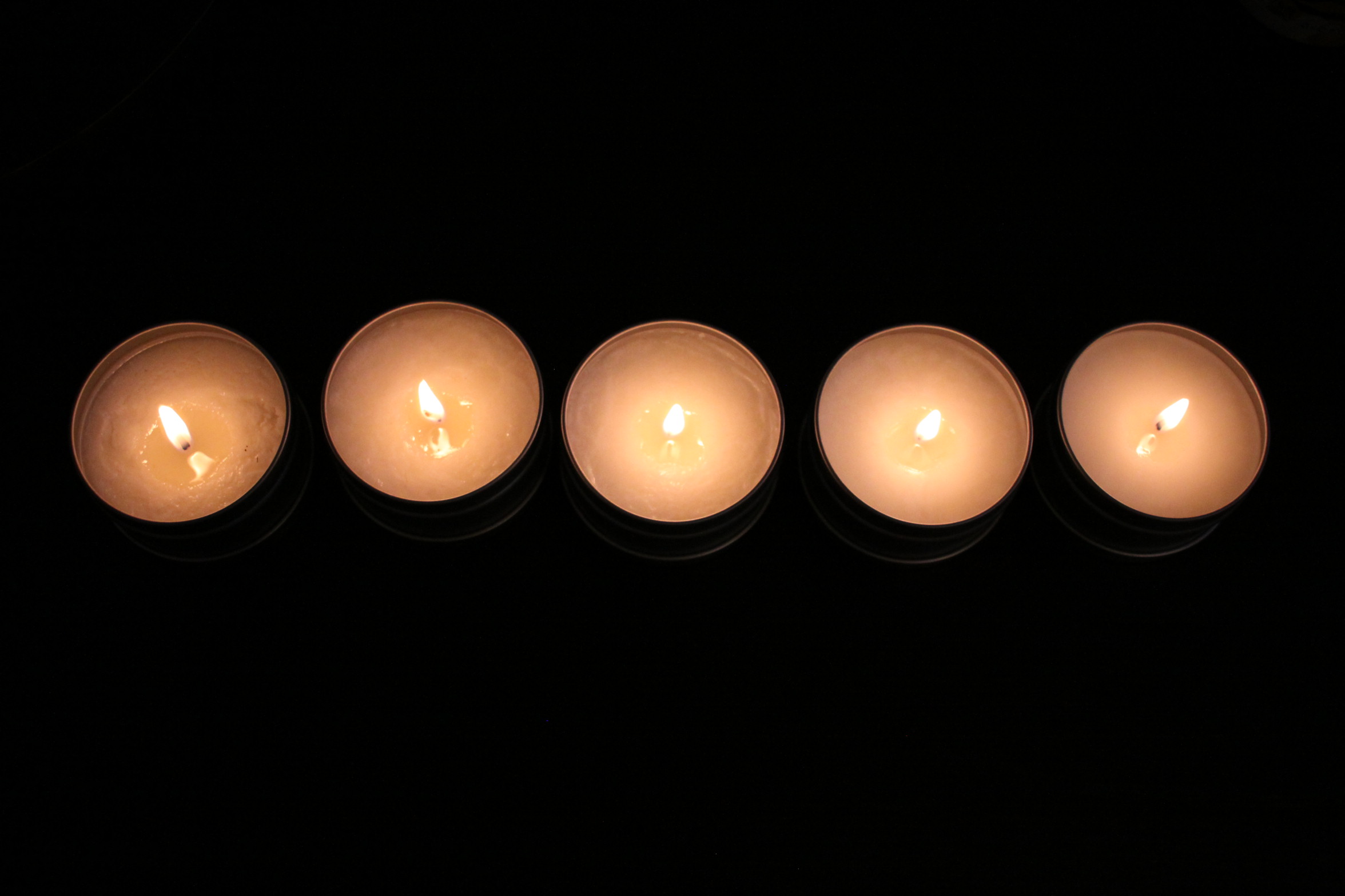 Beginning of candle burning